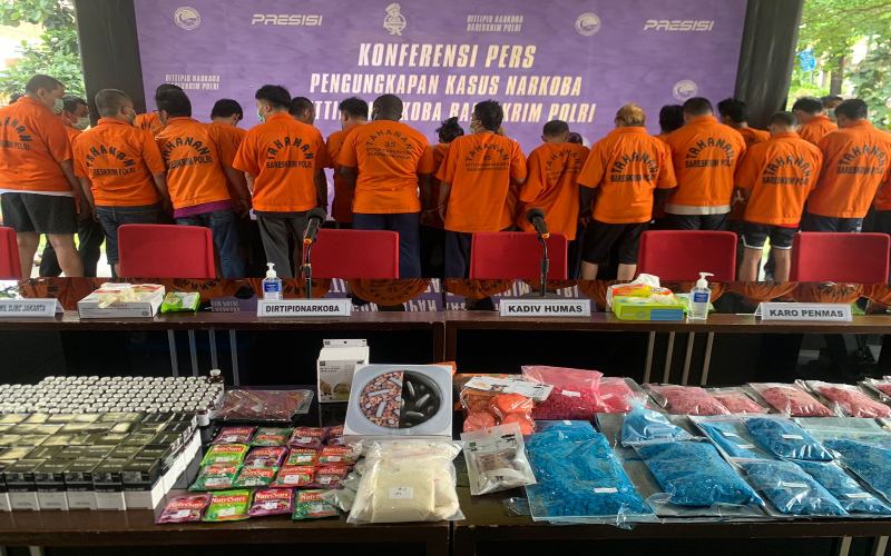 Para tersangka kasus narkoba jaringan internasional./JIBI-Lukman Nur Hakim