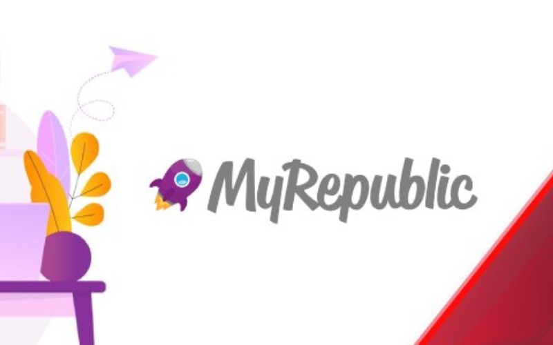 Logo MyRepublic, jenama bisnis Multimedia Grup Sinar Mas lewat entitas uPT Innovate Mas Indonesia and PT Eka Mas Republik./dssa.co.id