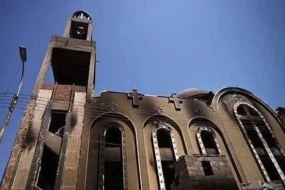  Sebanyak 41 Korban Kebakaran Gereja Koptik Abu Sifin di Mesir Dimakamkan