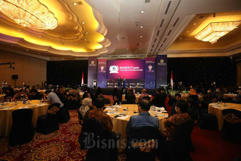 Suasana acara Bisnis Indonesia Award (BIA) 2022 di Jakarta, Senin (15/8/2022). Bisnis/Arief Hermawan P