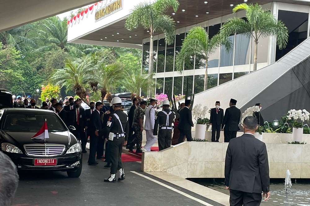  Sidang Tahunan: Megawati, JK, Ma\'ruf Amin hingga Menteri Tiba di Gedung MPR/DPR