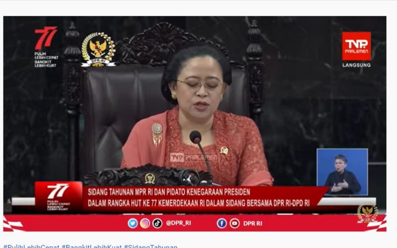  Pakai Kebaya Kutubaru di Sidang Tahunan MPR, Ini Harapan Puan Maharani