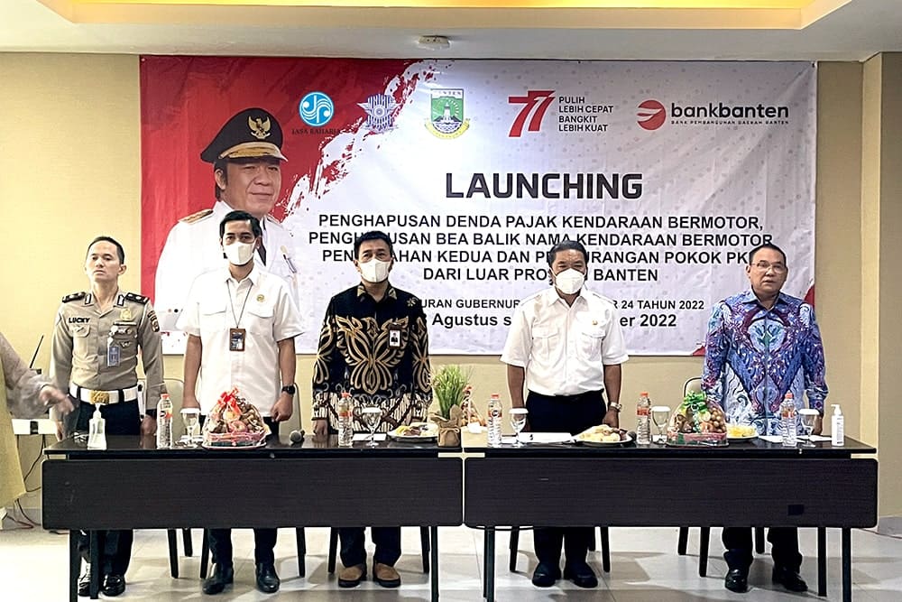  Bank Banten dan Pemprov Banten Launching Penghapusan Denda Pajak Kendaraan Bermotor