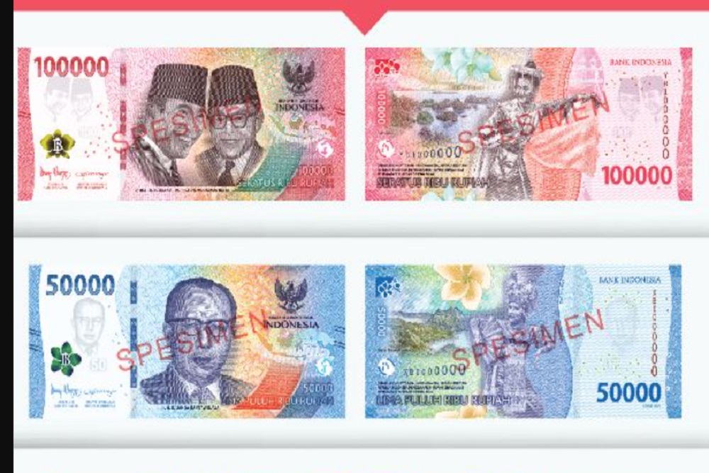 Pecahan uang kertas Tahun Emisi 2022./Bank Indonesia