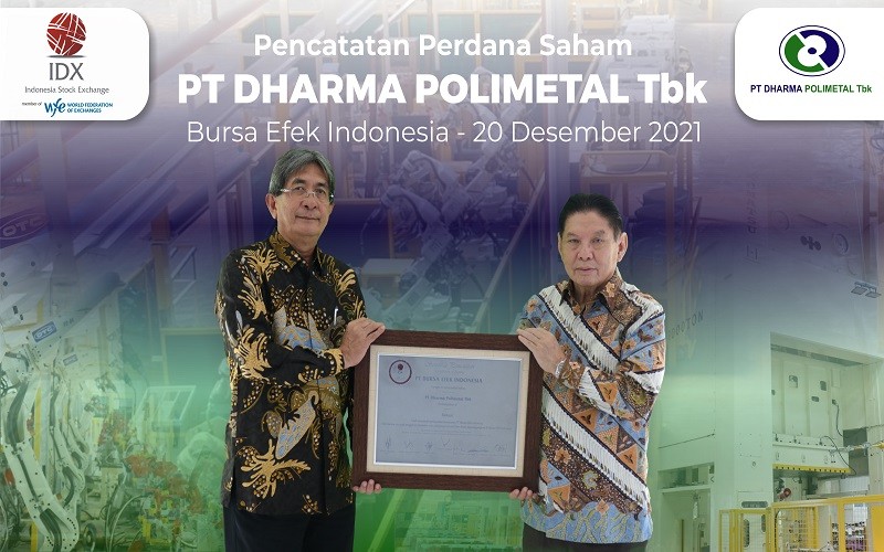 PT Dharma Polimetal Tbk (DRMA) resmi mencatatkan sahamnya di BEI pada Senin (20/12/2021)/Dok.Perusahaan.