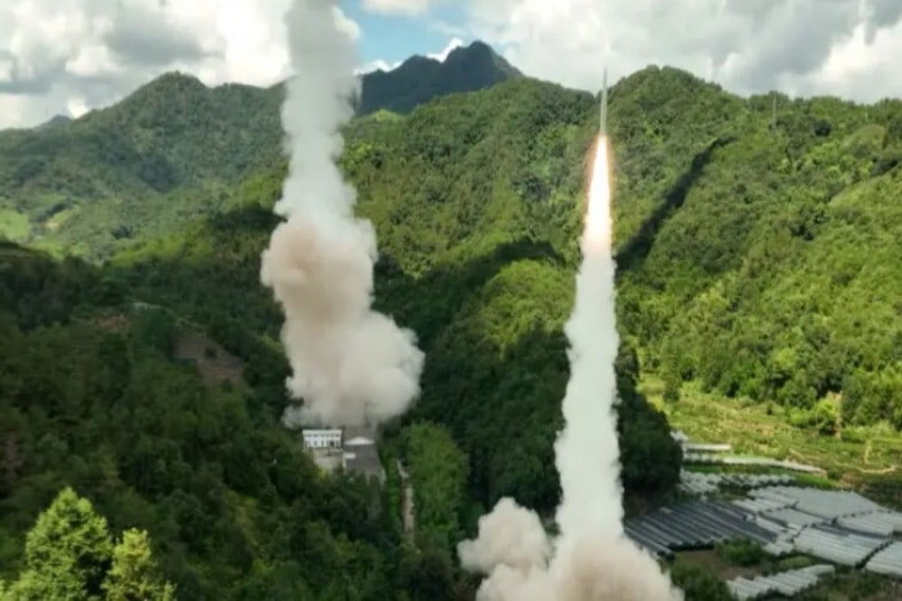 China meluncurkan rudal balistik yang ditujukan ke wilayah Taiwan akibat kunjungan Ketua DPR AS Nancy Pelosi ke Taipei pada Selasa (2/8/2022).?Istimewa