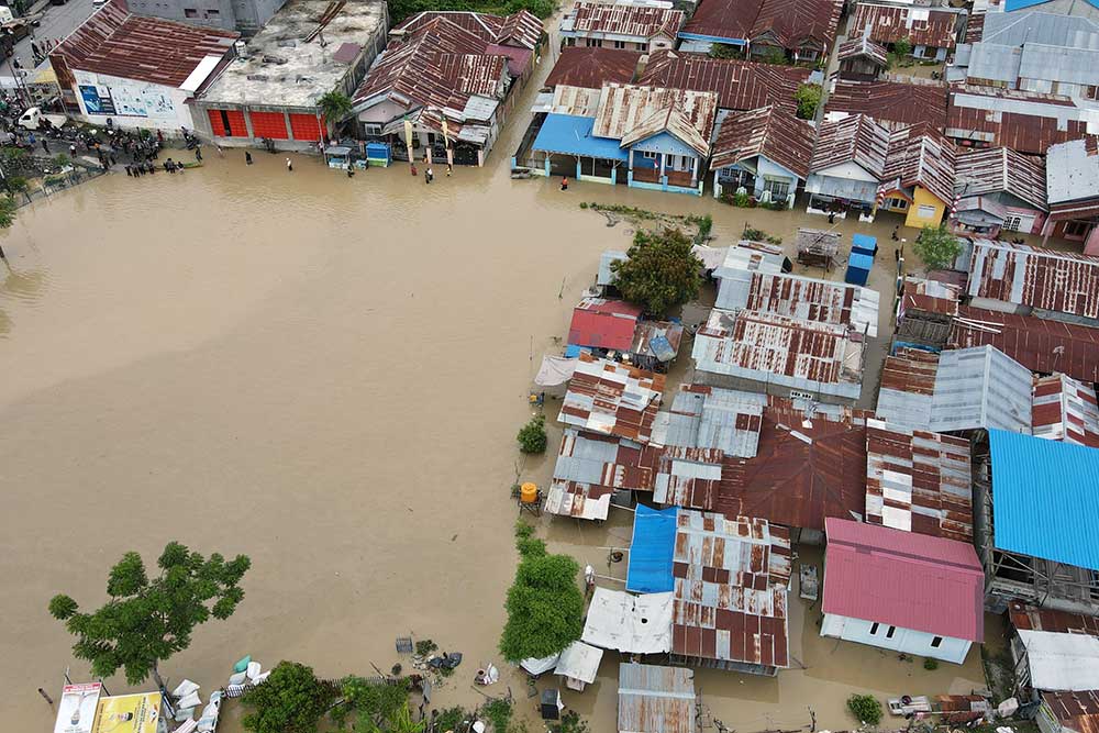  Permukiman Warga di Palu Terendam Banjir Akibat Tingginya Intensitas Hujan