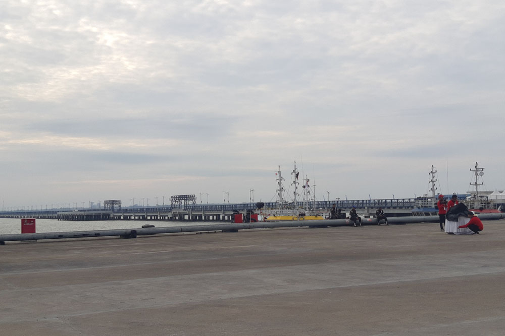 Suasana di Pelabuhan Kijing, Selasa (9/8/2022). / Bisnis - Anitana W. Puspa