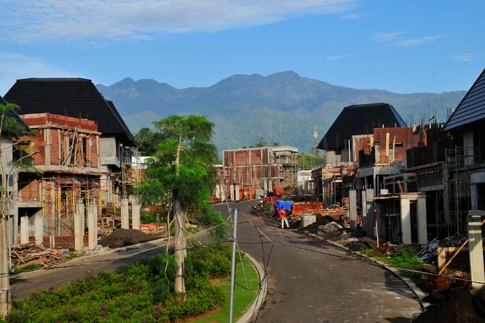 Proses pembangunan klaster Blue Aqua di CitraLand Puncak Tidar Malang