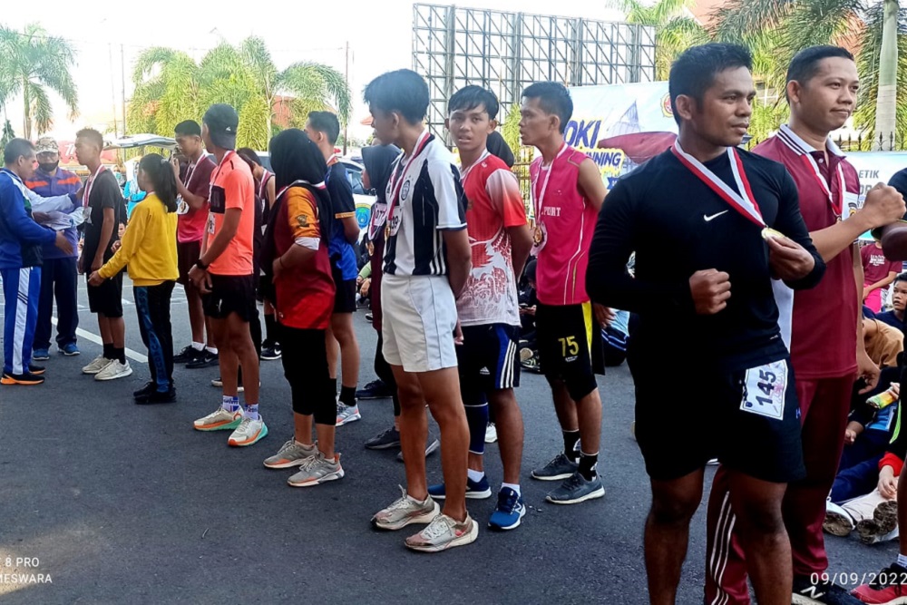 Pemerintah Kabupaten Ogan Komering Ilir (OKI) Pemuda dan Olahraga (Dispora) menggelar Trail Running Race atau lari lintas alam.
