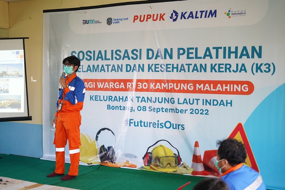 PT Pupuk Kalimantan Timur (Pupuk Kaltim) bekali penerapan aspek Keselamatan dan Kesehatan Kerja (K3) bagi masyarakat Malahing dalam pengelolaan sektor wisata yang dijalankan./JIBI-Istimewa