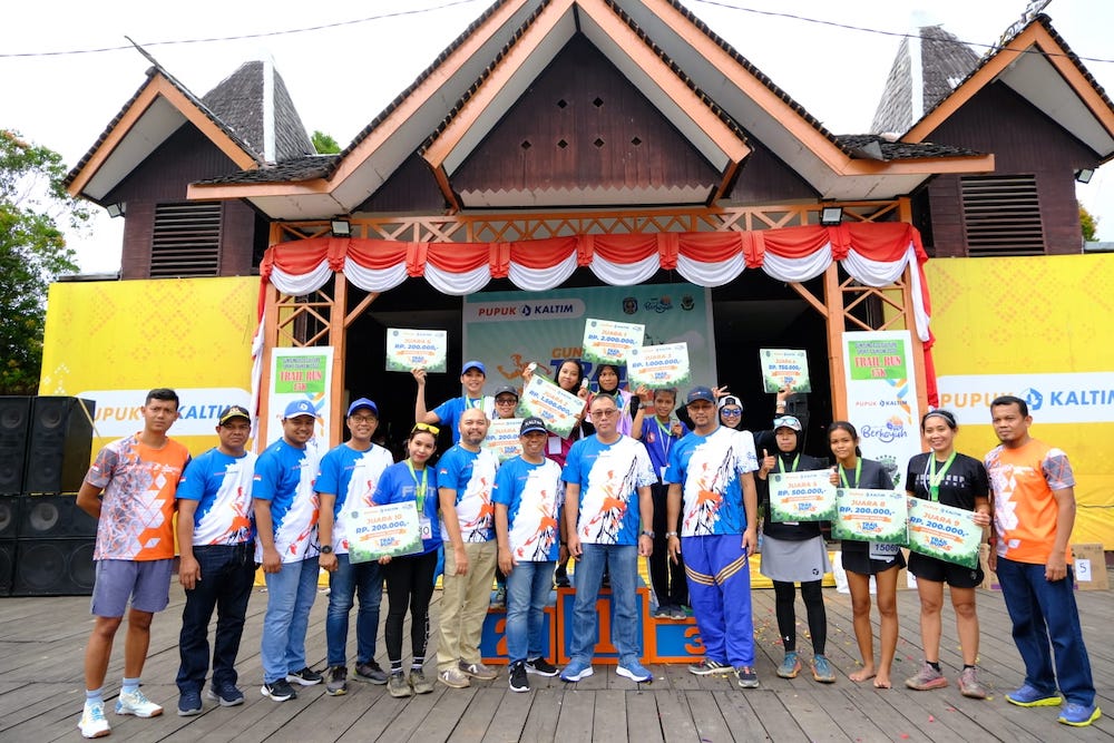  Gelar Trail Run 15K, Pupuk Kaltim Kenalkan Potensi Wisata Kelurahan Guntung