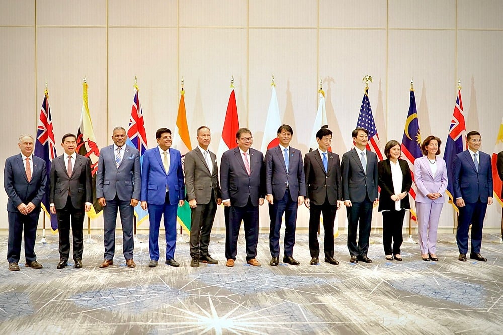 Sejumlah menteri dari berbagai negara berkumpul dalam Indo-Pacific Economic Framework Ministerial Meeting (IPEF-MM) di Los Angeles pada 8-9 September 2022/Kemenkonom.