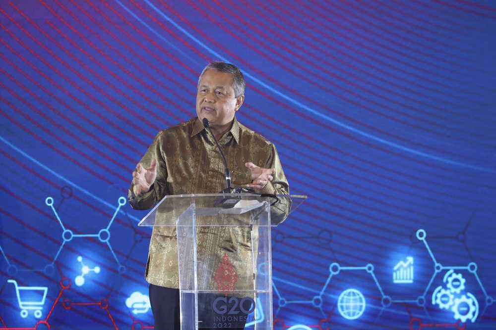 Gubernur Bank Indonesia (BI) dalam acara Festival Ekonomi Keuangan Digital Indonesia 2022 di Nusa Dua, Bali, Senin (11/7/2022). Dok. Bank Indonesia 