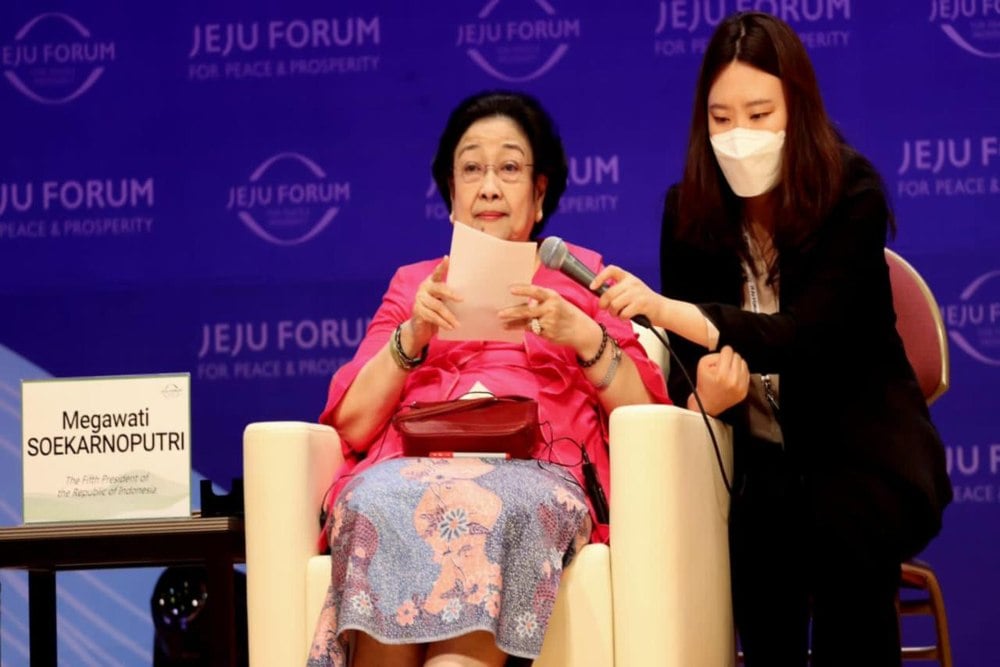  Megawati Serukan Hentikan Perang di Jeju Forum 2022