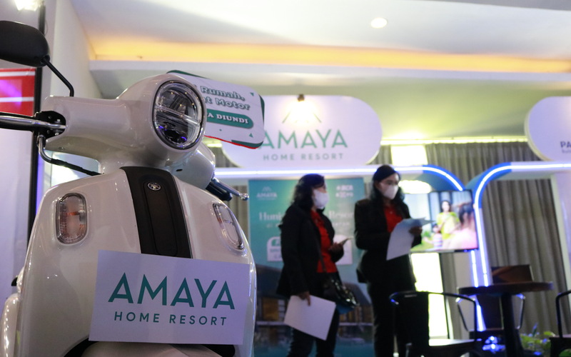 Hadiah motor yang disediakan Amaya Home Resort buat pembeli unit siap huni dalam acara BCA Expo Hybrid yang digelar di Marina Convention Center pada 17-18 September 2022./Bisnis-Muhammad Faisal Nur Ikhsan.