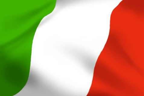 Ilustrasi bendera Italia.