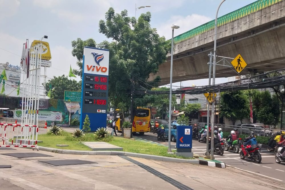 SPBU PT Vivo Energy Indonesia di kawasan Tendean, Jakarta Selatan - BISNIS/Nyoman Ary Wahyudi.