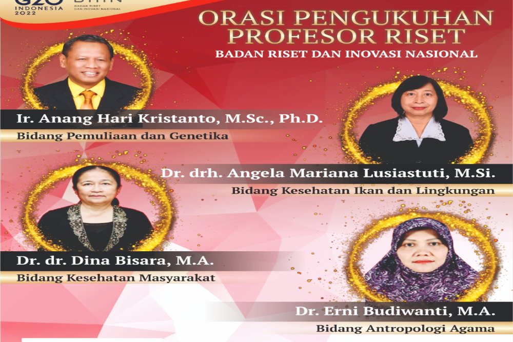  BRIN Kukuhkan Empat Profesor Riset