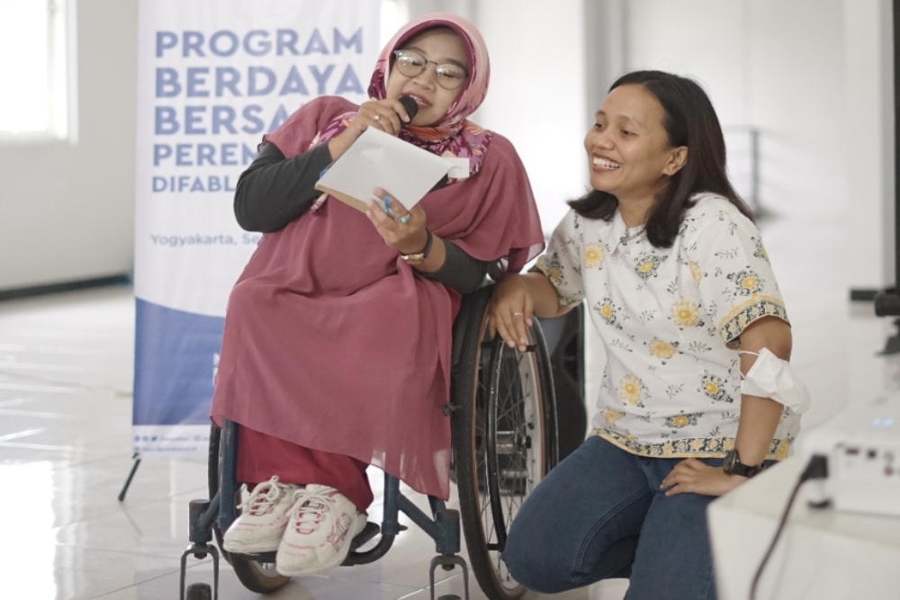 Demi memberdayakan perempuan di bidang kewirausahaan, PT Danareksa kembali menggelar pelatihan bisnis UMKM untuk perempuan penyandang disabilitas di Tanah Air./istimewa