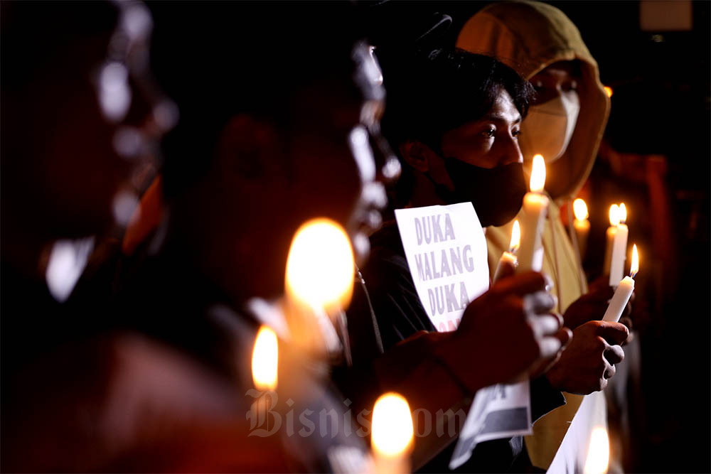  Aksi Solidaritas Tragedi Stadion Kanjuruhan di Jakarta