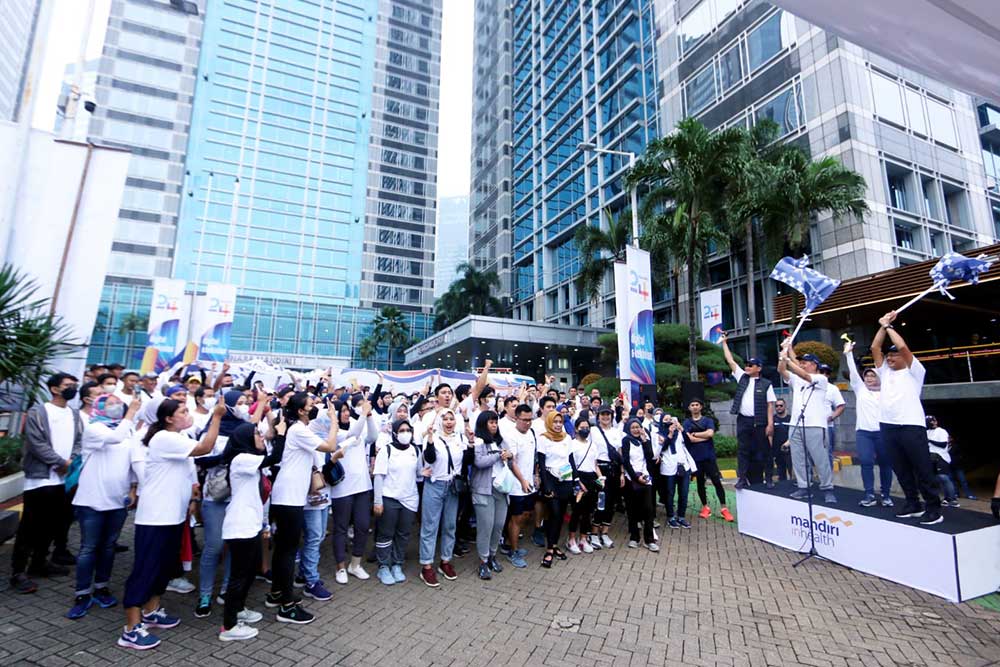  Genap berusia 14 Tahun, Mandiri Inhealth Gelar Jalan Sehat di Car Free Day