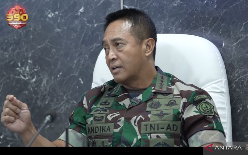 Tangkapan layar Panglima TNI Jenderal Andika Perkasa dalam kanal YouTube Jenderal TNI Andika Perkasa, Jakarta, Minggu (27/2/2022). ANTARA/Putu Indah Savitri