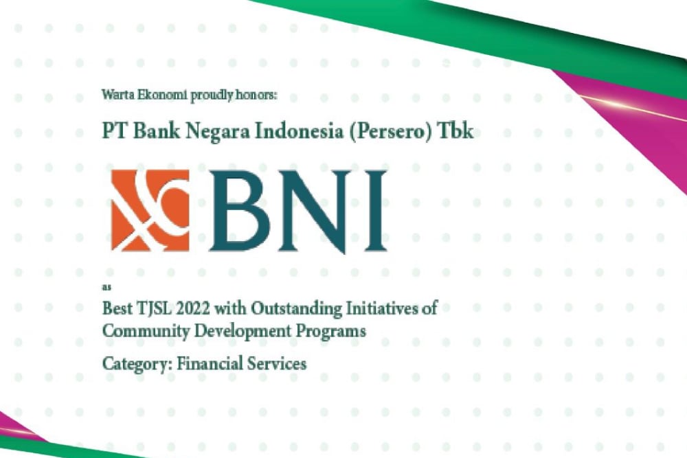  BNI Raih Apresiasi TJSL BUMN Award 2022, Sokong Ekonomi Community