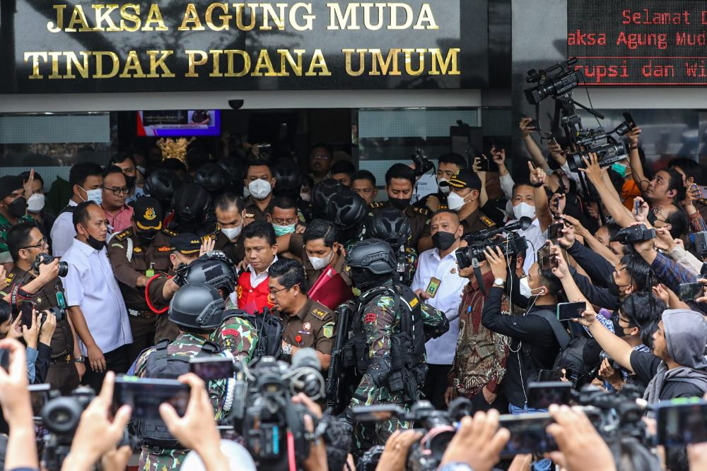  Potret Ferdy Sambo Cs Pakai Rompi Merah di Kejaksaan