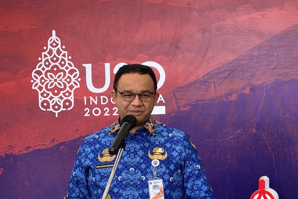 Gubernur DKI Jakarta Anies Baswedan mengatakan permasalahan banjir di Jakarta harus diselesaikan dengan pendekatan ilmiah bukan politik. JIBI/Bisnis-Pernita Hestin Untari