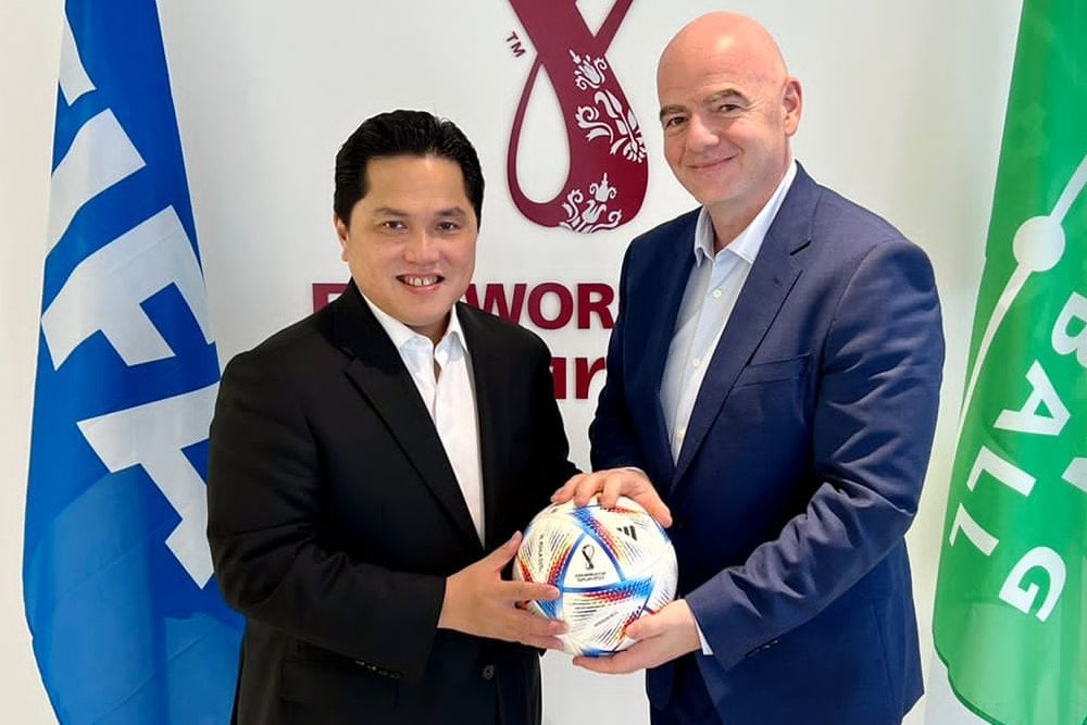  Bertemu Erick Thohir, Presiden Fifa Dukung Pengembangan Sepak Bola Indonesia