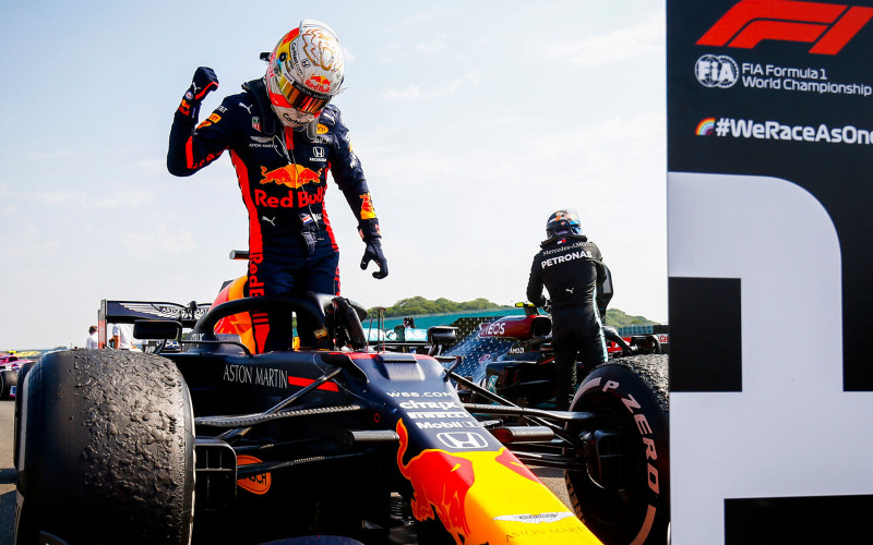 Max Verstappen dari tim Red Bull berhasil meraih podium kedua di Grand Prix Spanyol. /Honda