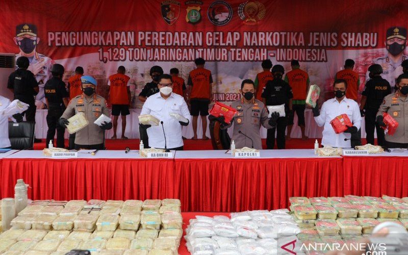  Polri Gagalkan 4 Kasus Penyelundupan 270,283 Kg Narkotika dari Malaysia