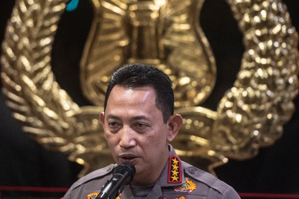 Kapolri Jenderal Pol Listyo Sigit Prabowo akan memberi keterangan soal dugaan Kapolda Jatim Teddy Minahasa terjerat kasus narkoba / Antara