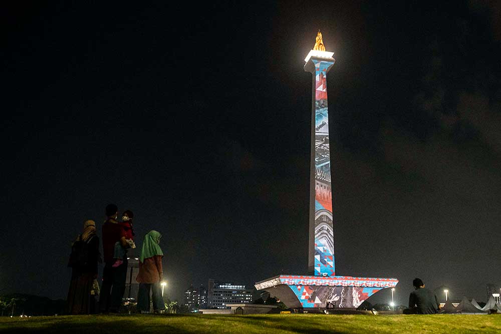  Pertunjukan Video Mapping saat Acara Monas Week 2022