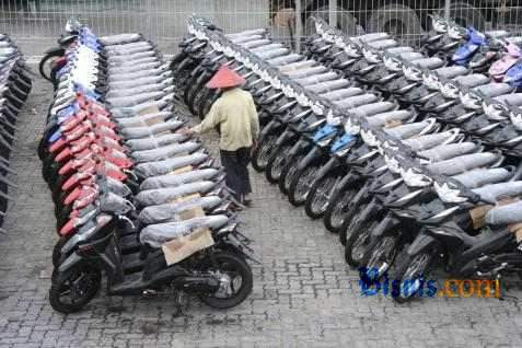 Ilustrasi ekspor sepeda motor/Bisnis