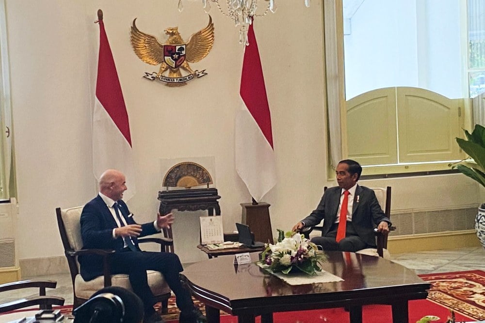  Presiden FIFA Temui Jokowi di Istana Merdeka