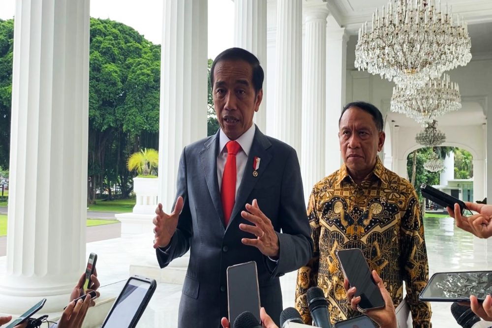 Presiden Joko Widodo (Jokowi), Selasa (18/10/2022) mengatakan, bahwa Stadion Kanjuruhan, Kepanjen, Kabupaten Malang, Jawa Timur akan dirobohkan, kemudian dibangun sesuai standar FIFA. JIBI/Bisnis - Akbar Evandio