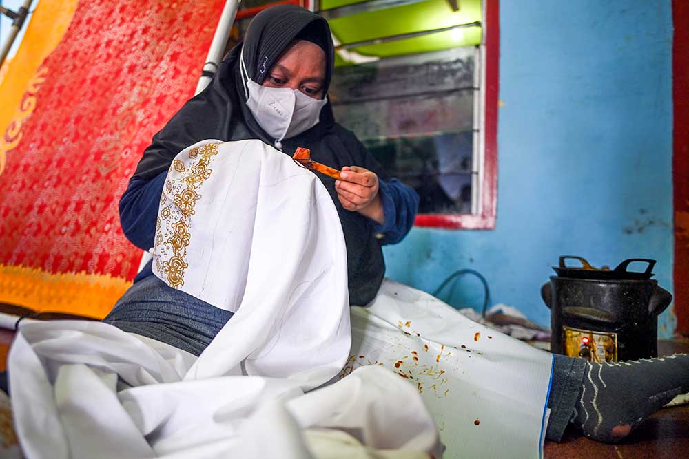  Penyandang Disabilitas di Kubedistik Belajar Membuat Batik