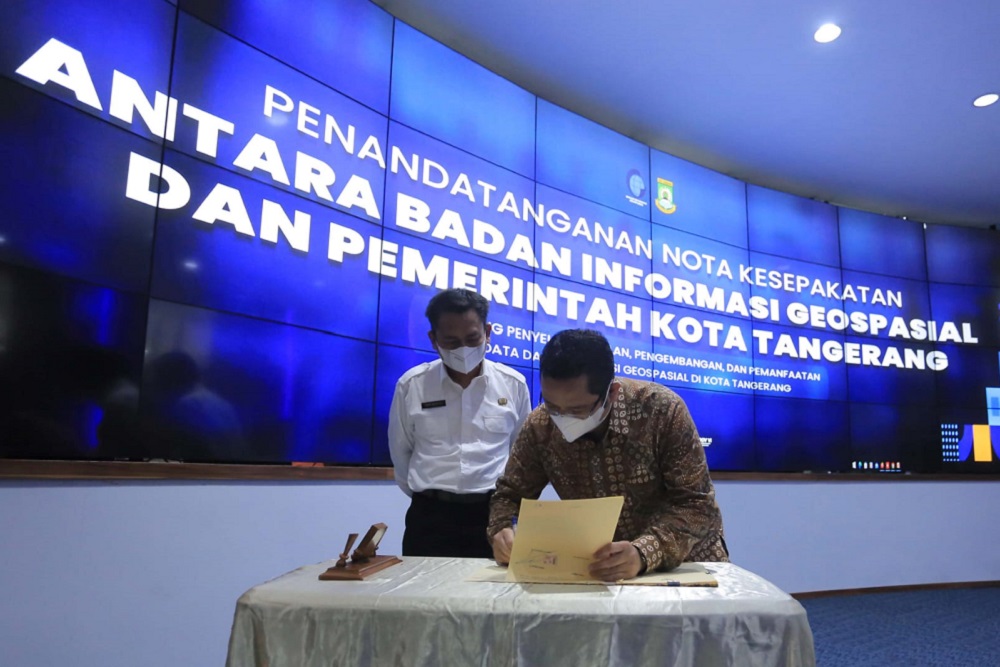 Kerja sama Pemerintah Kota Tangerang dengan Badan Informasi Geospasial (BIG).