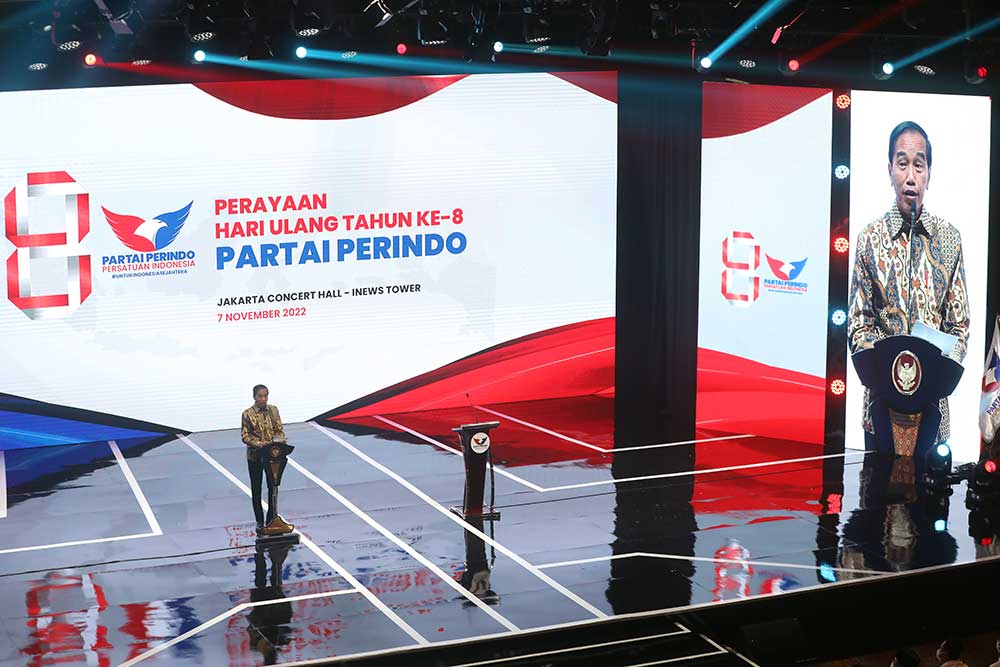  Presiden Joko Widodo Hadiri Puncak Acara HUT ke-8 Partai Perindo