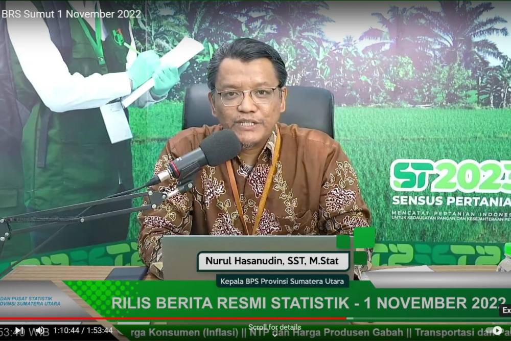  Inflasi Tahunan Sumut Hingga Oktober Turun Jadi 5,66 Persen