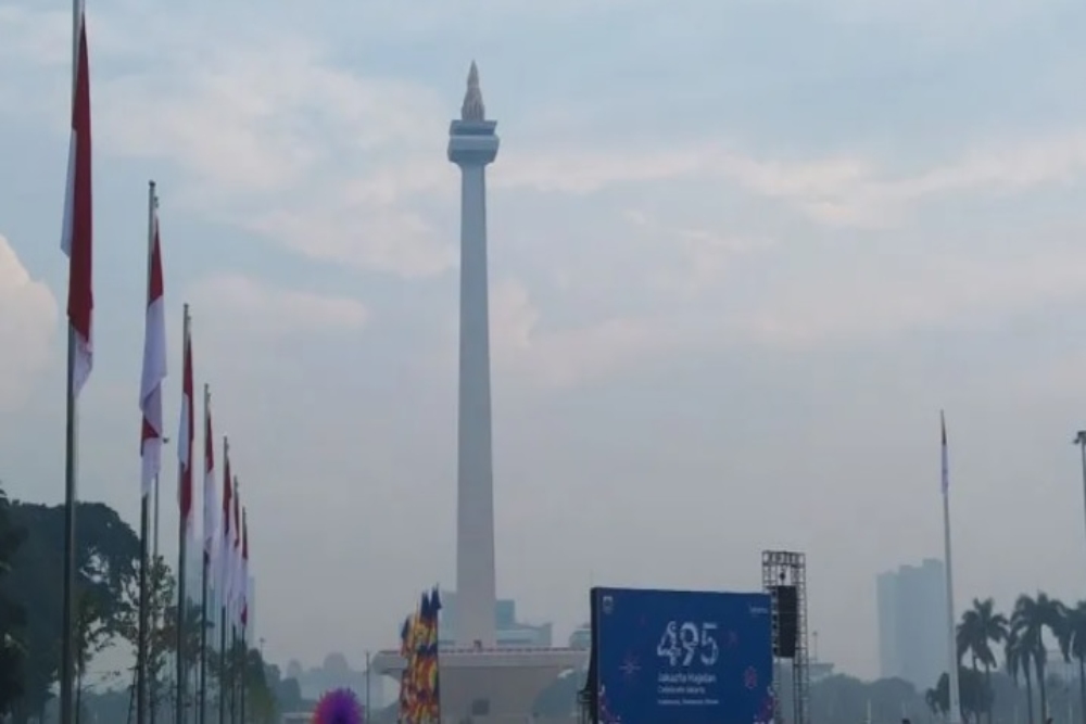 Kawasan Monumen Nasional (Monas) di Jakarta Pusat, Rabu (22/6/2022)./Antara
