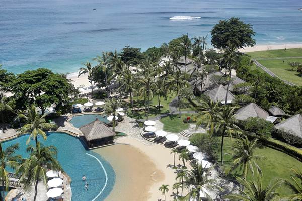 Suasana di sebagian area the Hilton Bali Resort, di kawasan Nusa Dua, Bali, Kamis (2/3/2017)./Reuters-Nyimas Laula