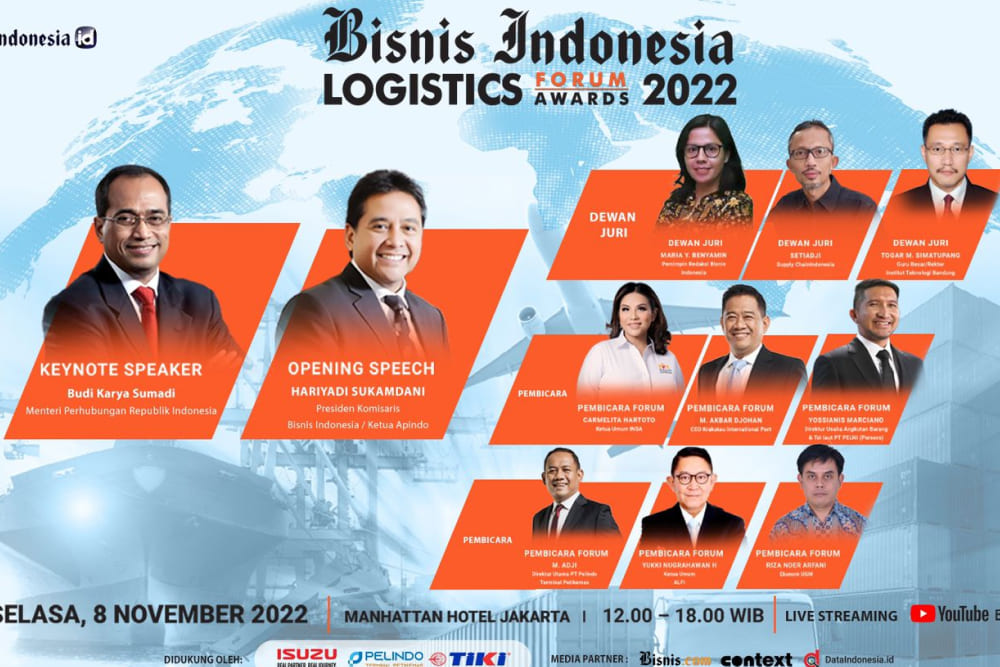 Foto: Bisnis Indonesia Logistics Awards & Forum Seminar 2022 