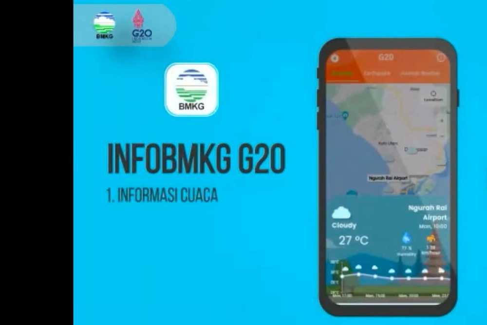  Dukung Kelancaran KTT G20, BMKG Perbarui Aplikasi Infobmkg