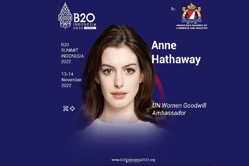  Anne Hathaway Bakal Hadiri B20 Summit di Bali 13-14 November