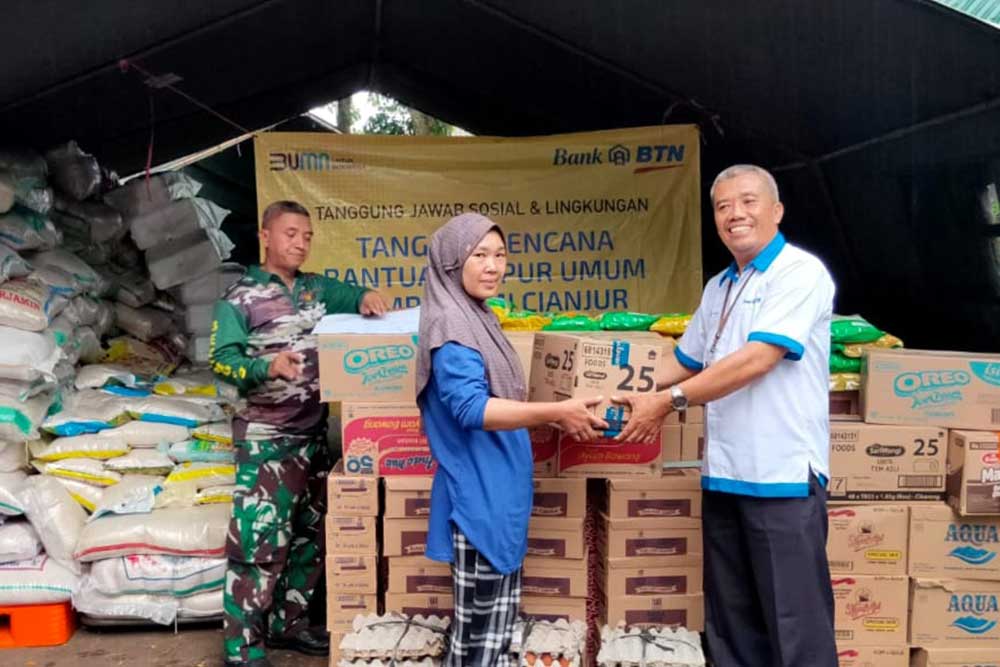  BTN Bangun Dapur Umum Untuk Korban Gempa Bumi di Cianjur