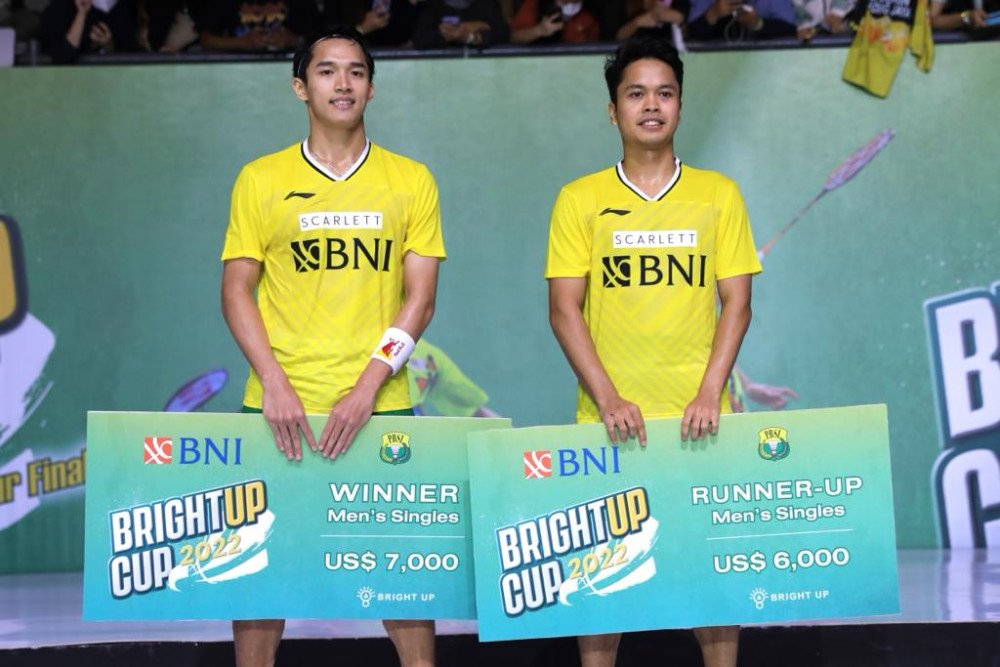  BNI BrightUp Cup 2022: Jojo Juara, Ginting Runner-up