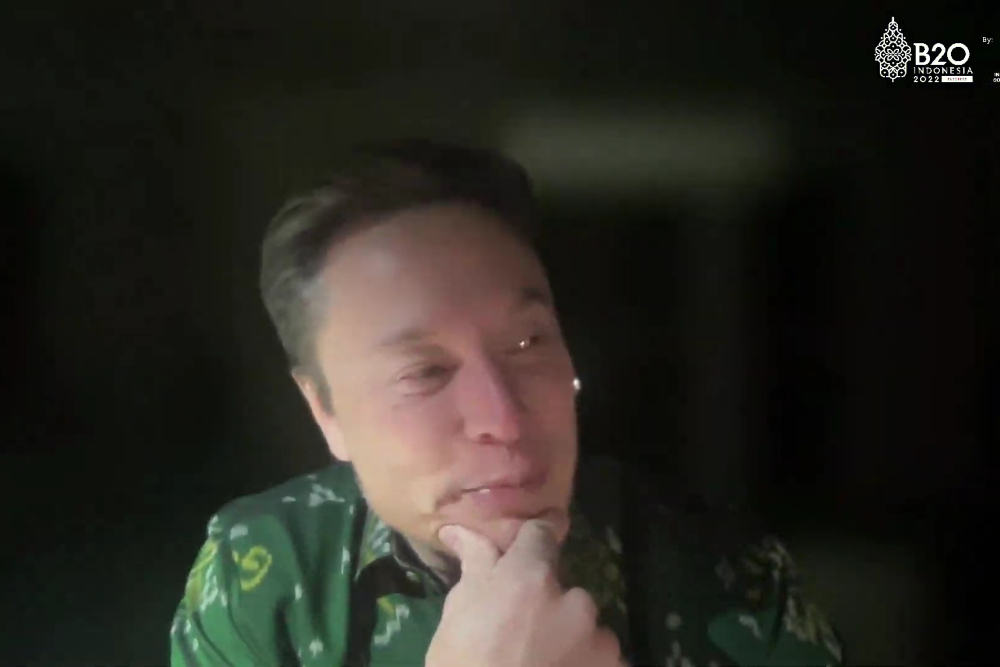  Elon Musk Kenakan Batik Bomba dari Sulawesi Tengah, Hadir Virtual di B20 Summit